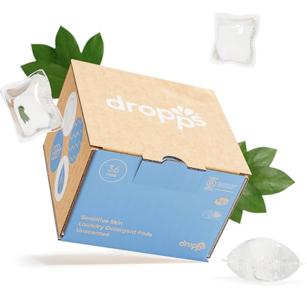 Dropps laundry detergent to get organized for an eco friendly life